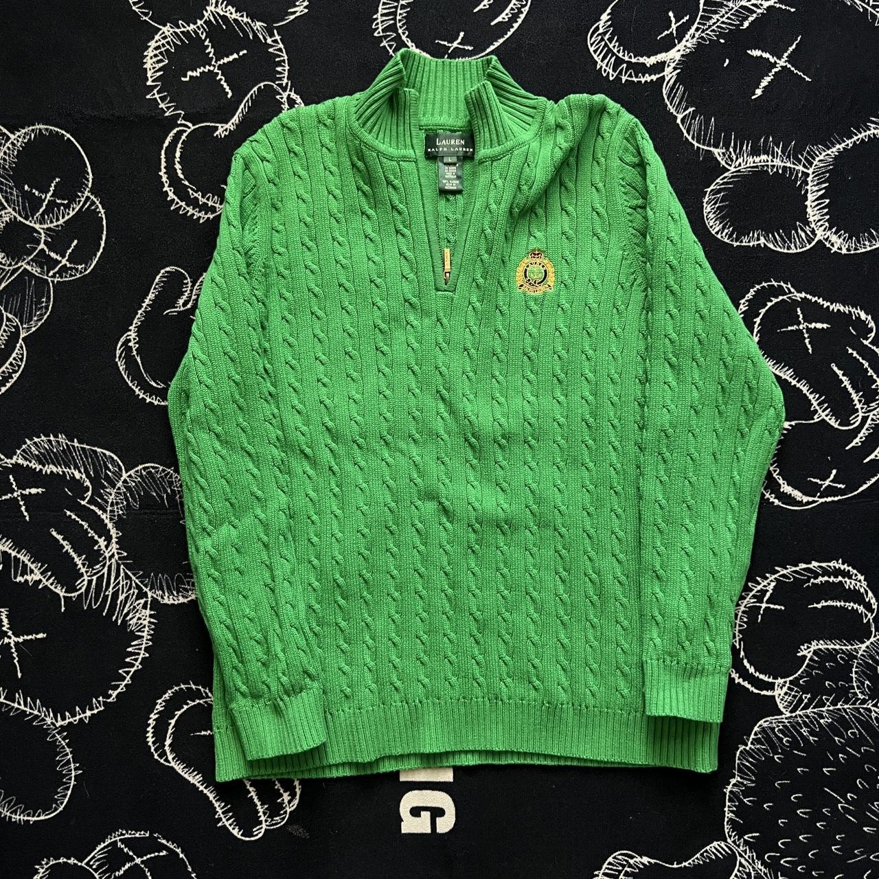 Ralph Lauren Green Label Lauren Women’s knit quarter... - Depop