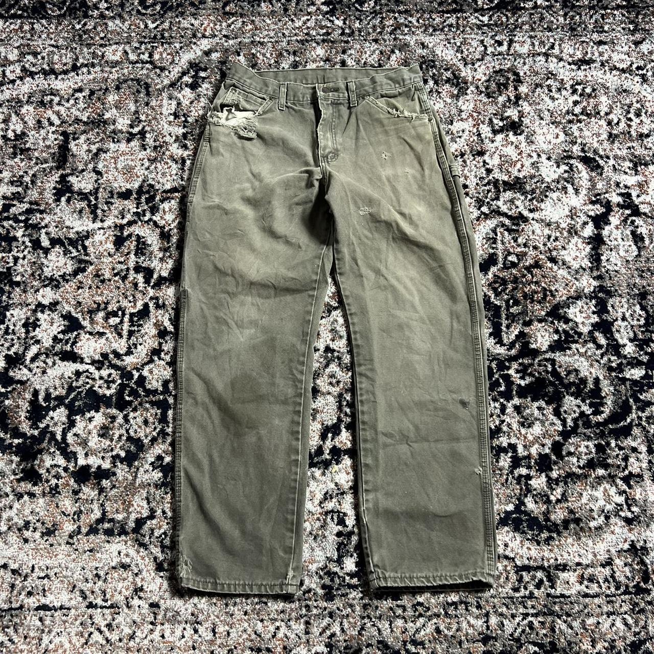 Dickies Men's Green Jeans | Depop