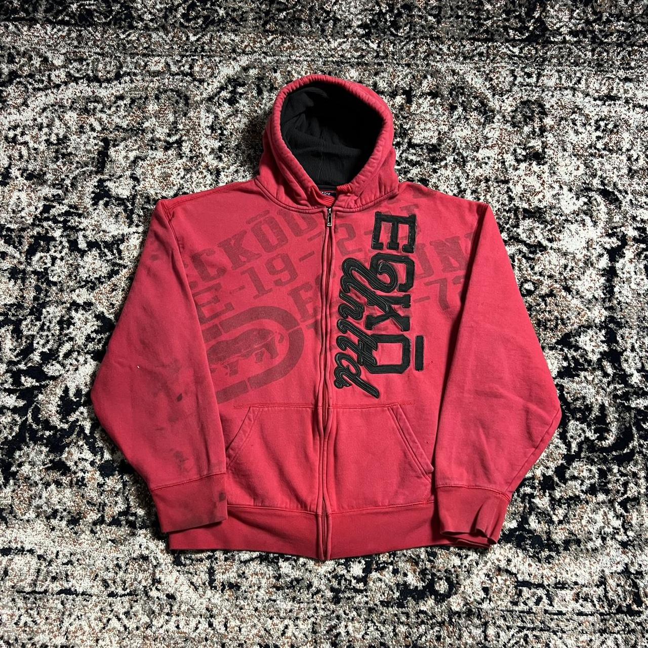 Ecko Unltd. Men's White And Red Sweatshirt 