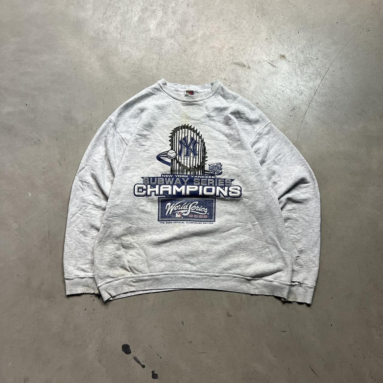 vintage Yankees World Series champions sweatshirt - Depop