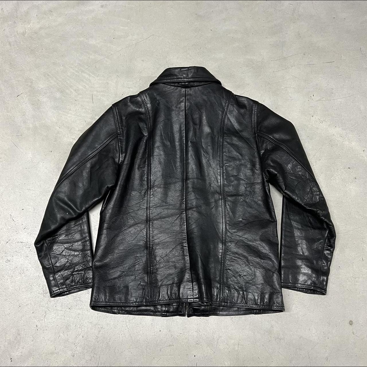 Vintage y2k Boyfriend Leather Jacket Avant garde (... - Depop