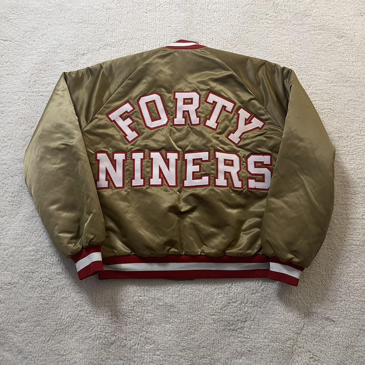 Vintage 80s San Francisco 49ers Chalk Line Jacket Mens 2XL NFL Football  Gold