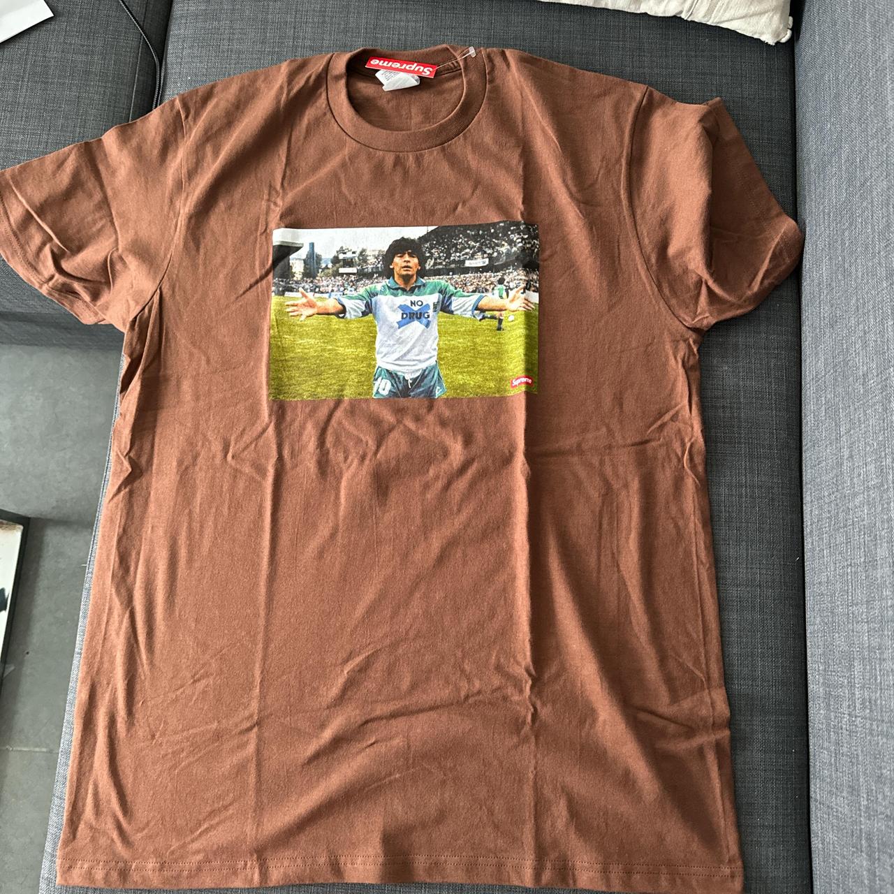 Supreme Maradona T-shirt 'No Drugs' Brown, Size :...