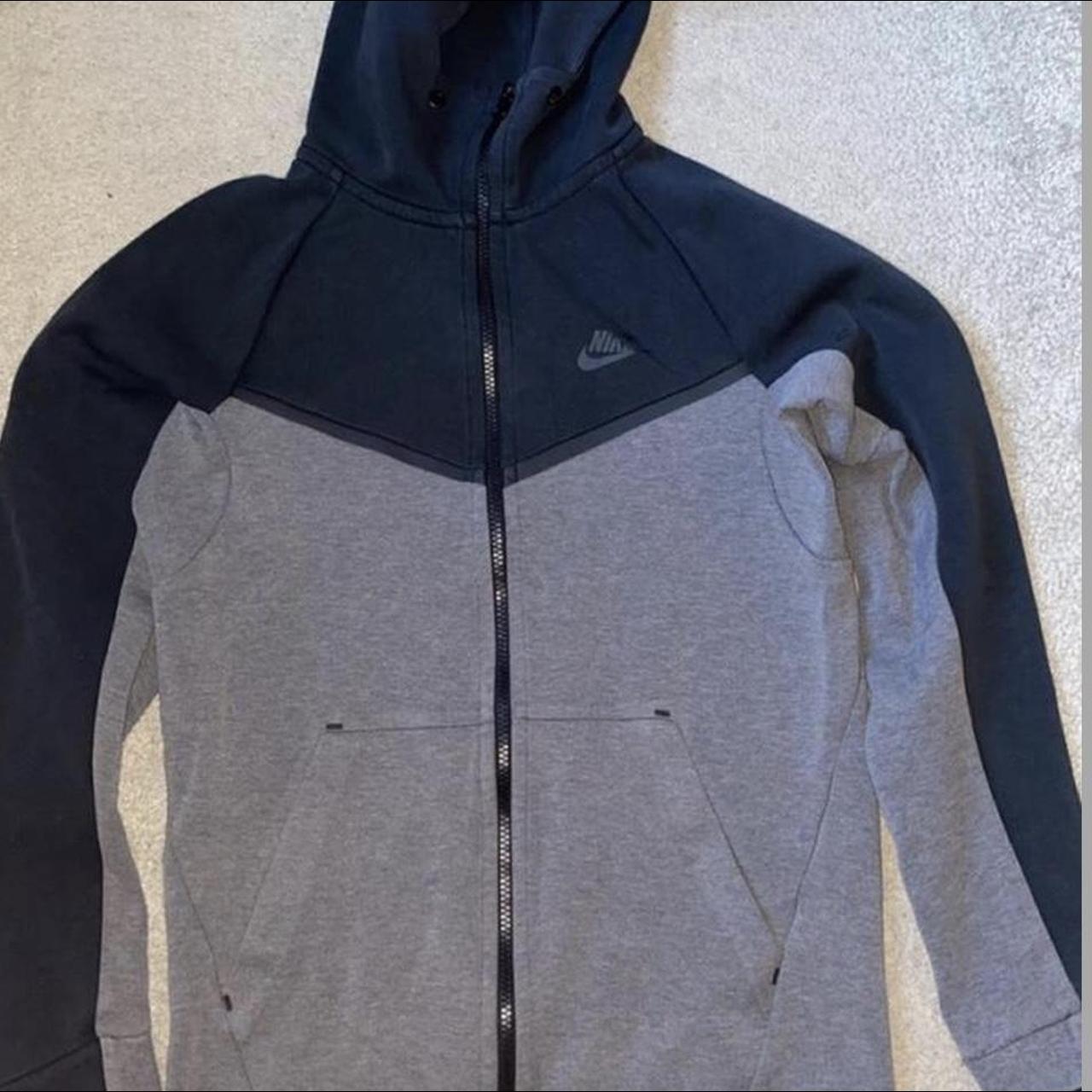 Old season nike tech fleece Size xs mens black/grey... - Depop