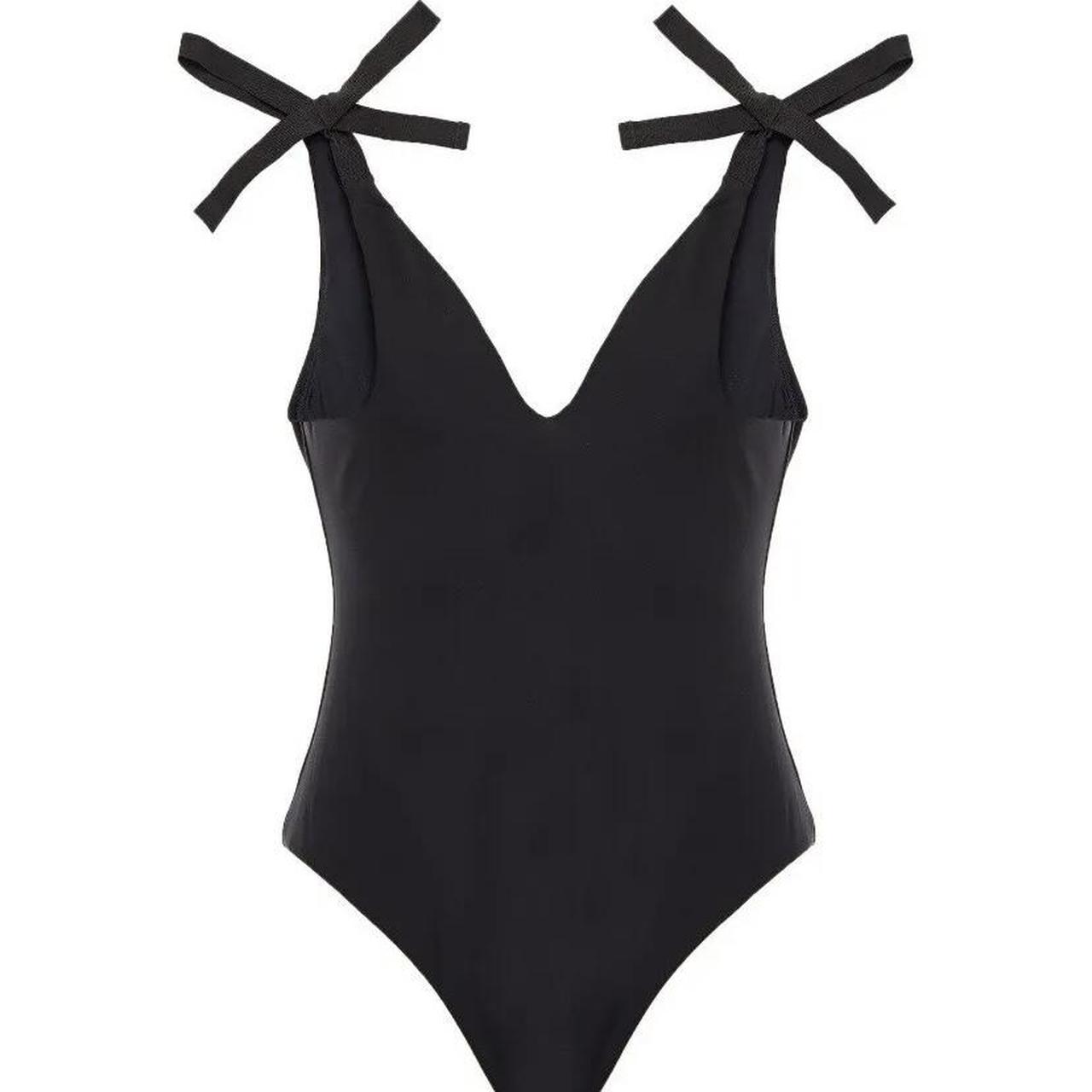 Zimmermann Women's Black Swimsuitonepiece Depop