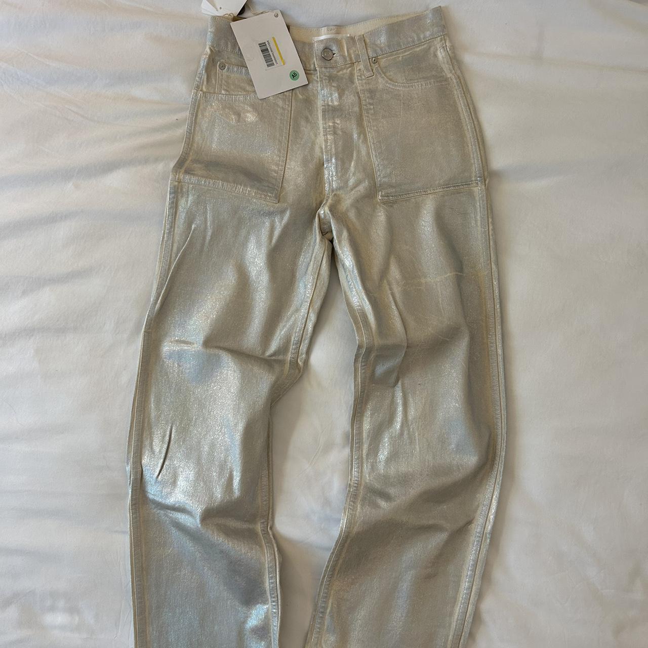 Shine in Style with Silver Metallic Pants