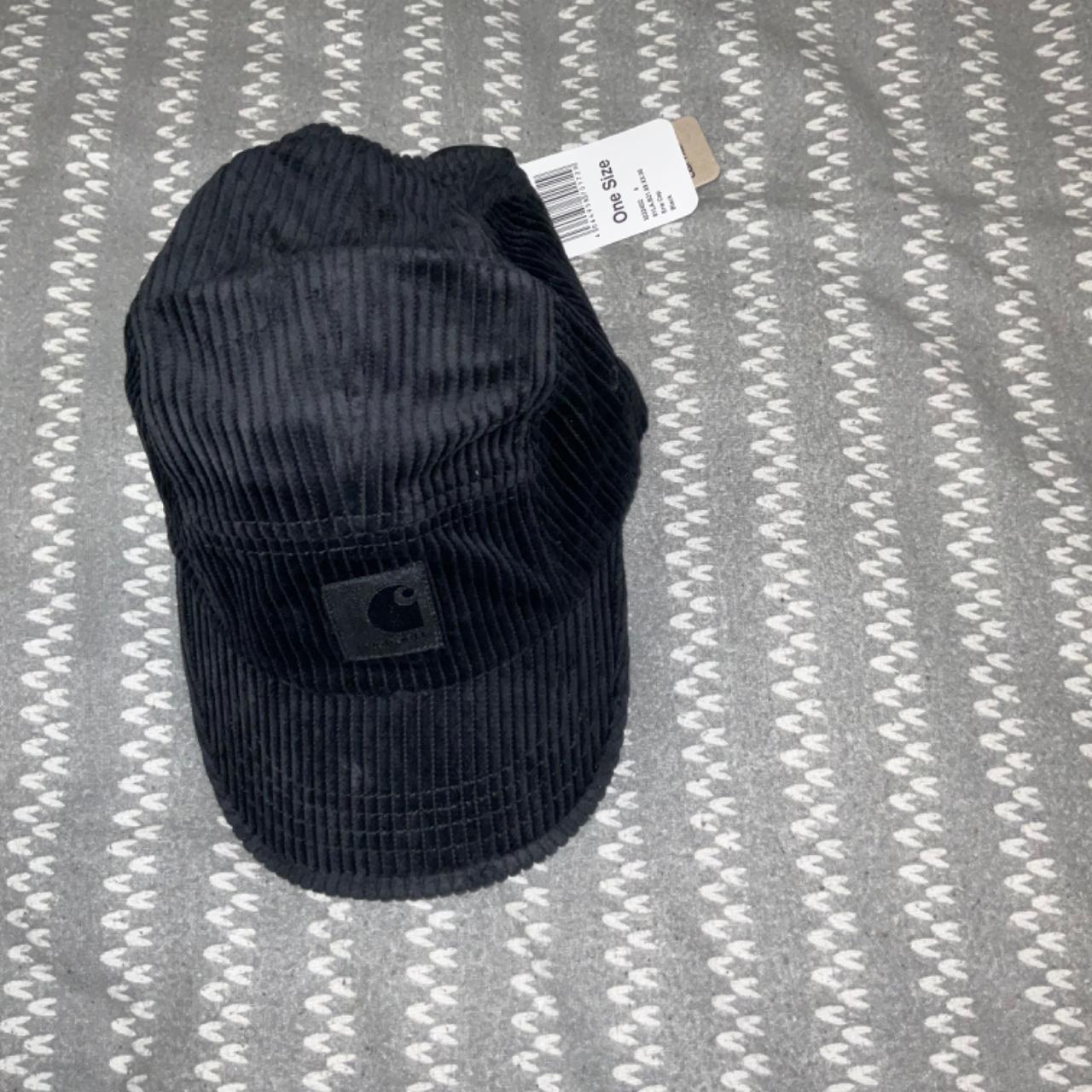 Carhartt WIP corduroy 5 panel cap in black - Depop