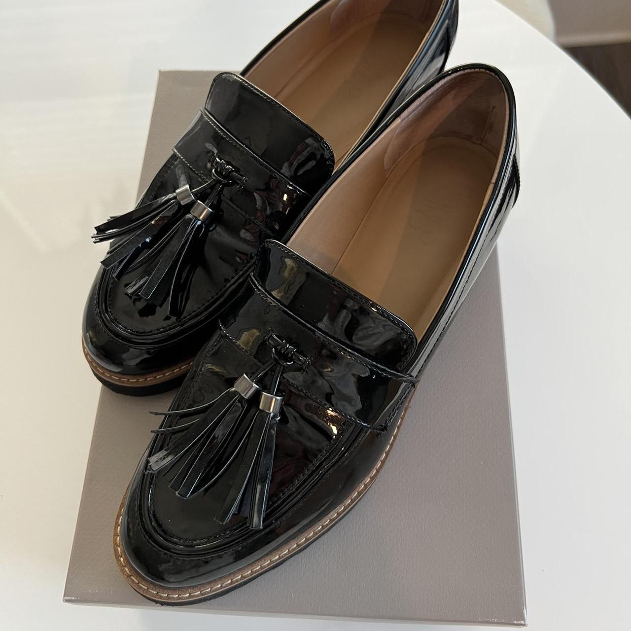 franco sarto patent loafers