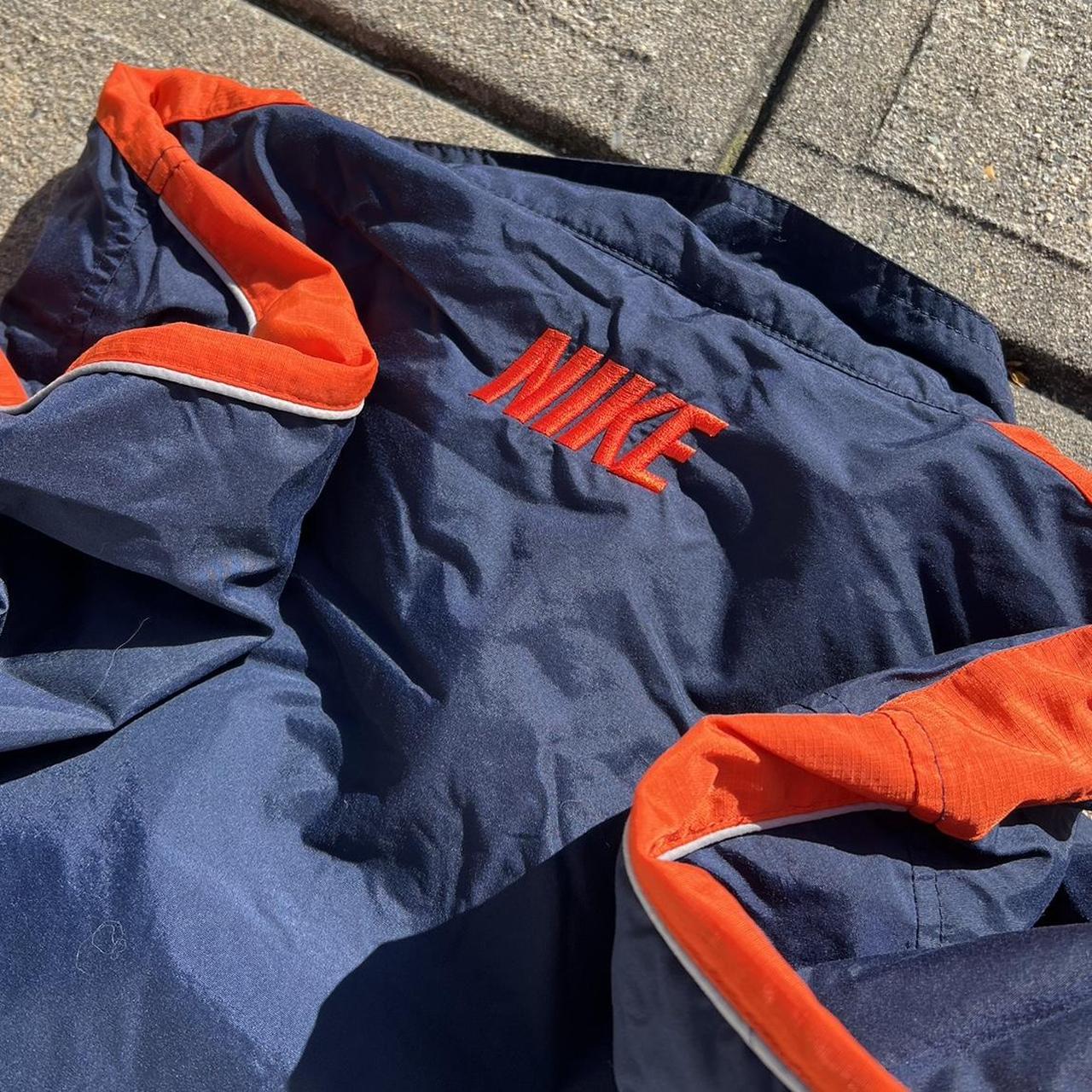 Nike Men's Navy and Orange Jacket | Depop