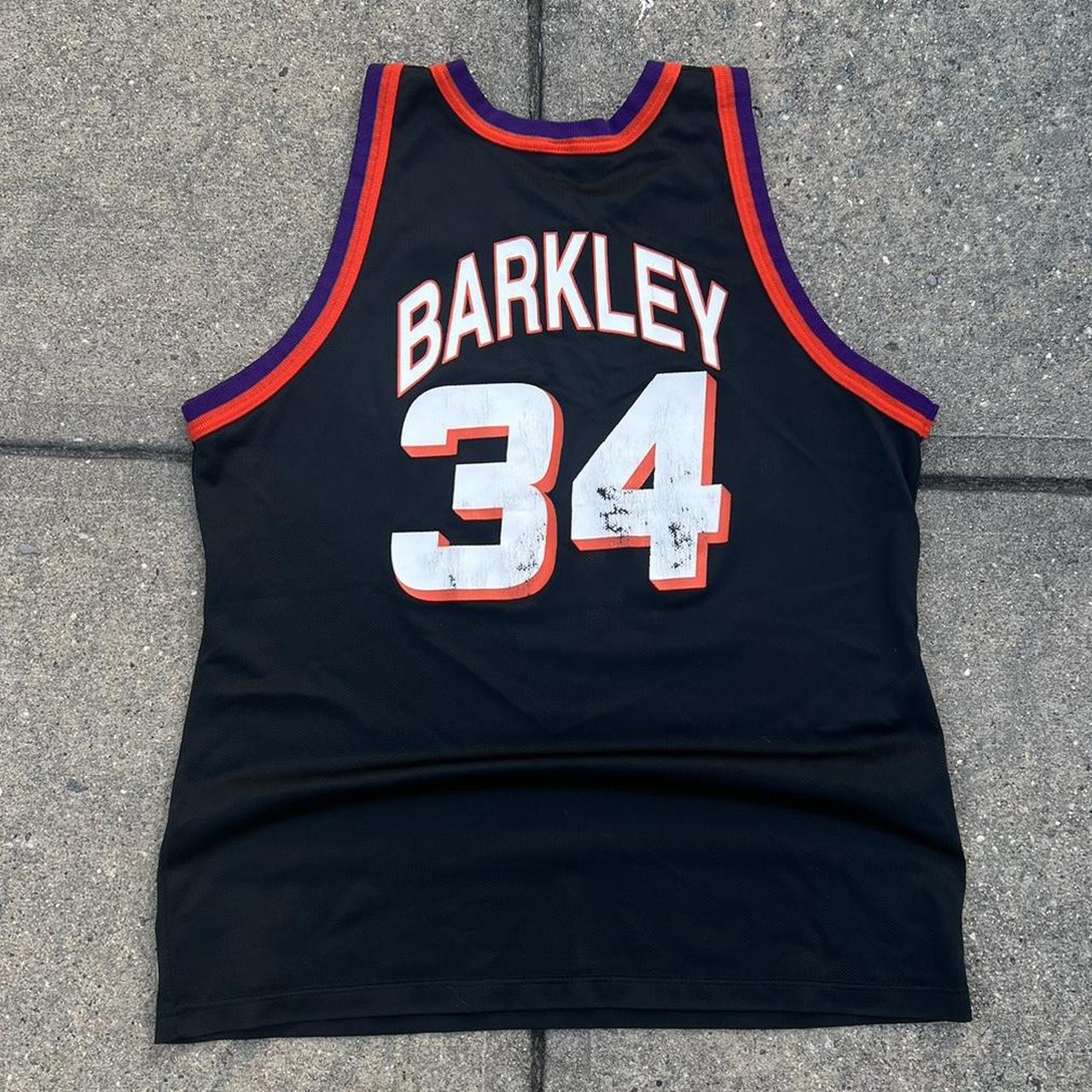 Vintage 90s Champion NBA Phoenix Suns Charles Barkley 34 White