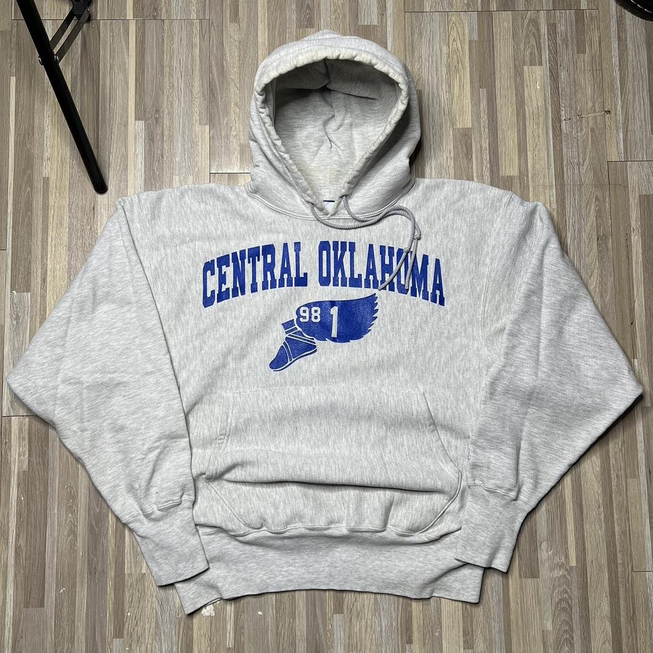 Vintage 90s Champion Reverse Weave Central Oklahoma | Depop Vintage 90s Champion Reverse Weave Central Oklahoma | Depop