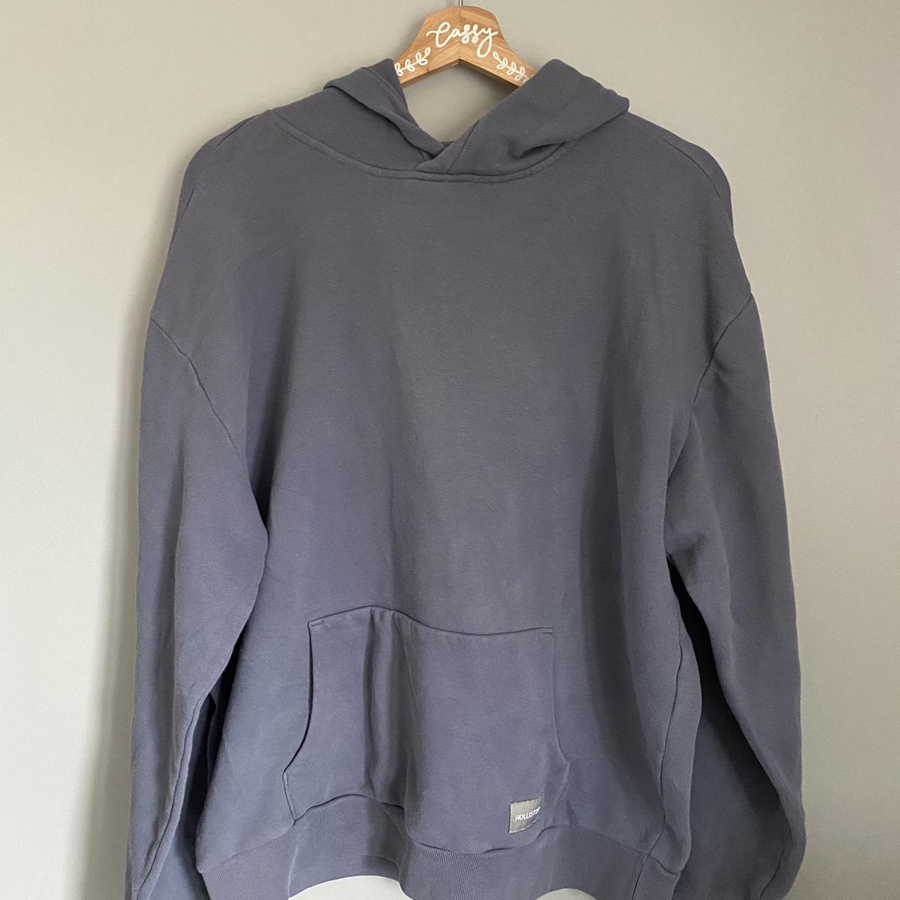 Hollister Purple Relaxed Hoodie Size: L No known... - Depop