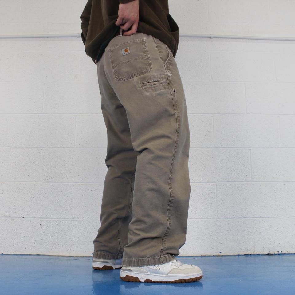 Grey Carhartt Cargo Pants ☆ Relaxed fit Some - Depop