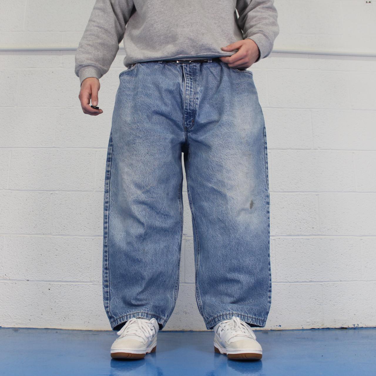 Carhartt jeans Loose thick denim work pants Faded... - Depop