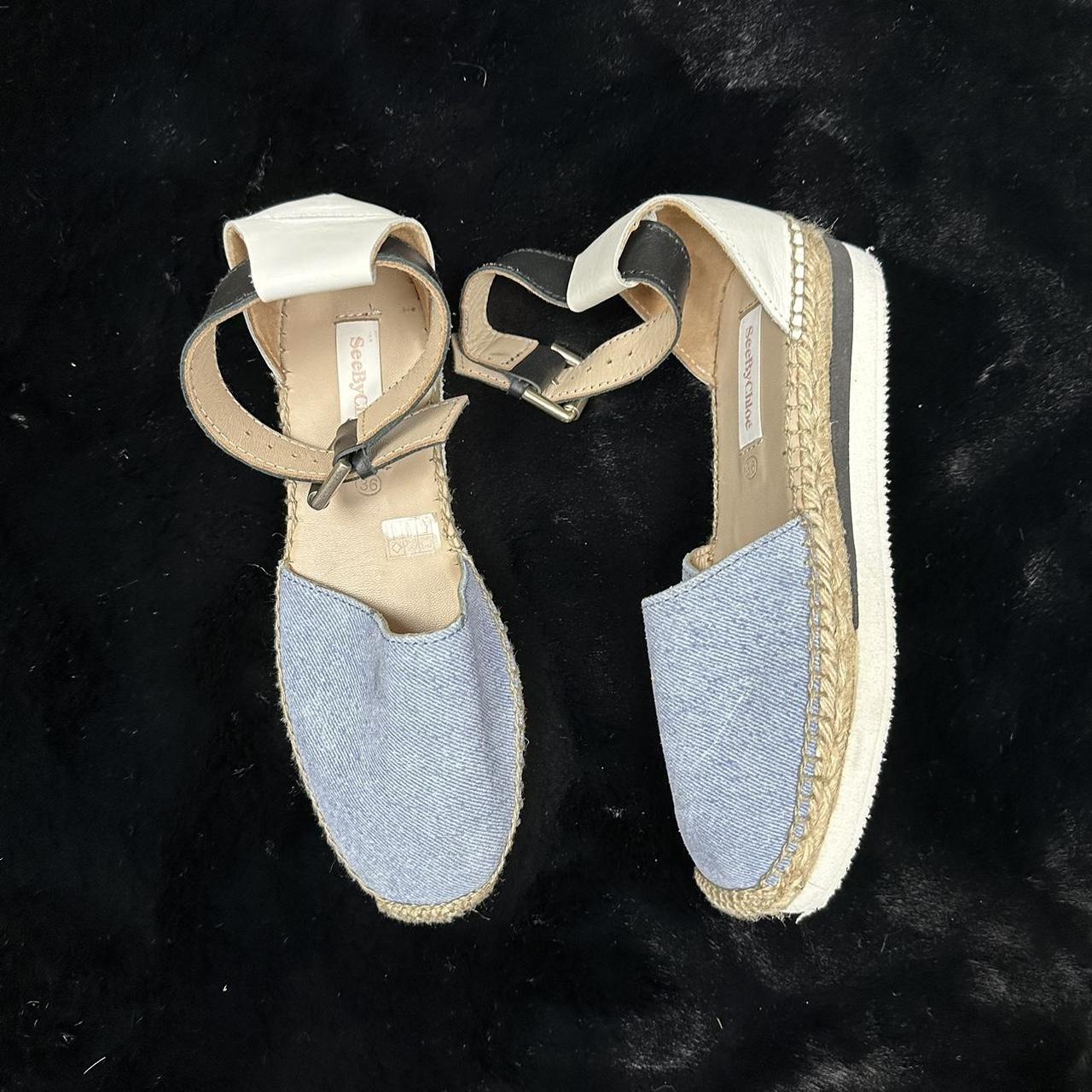 See by Chloé Women's White and Blue Sandals