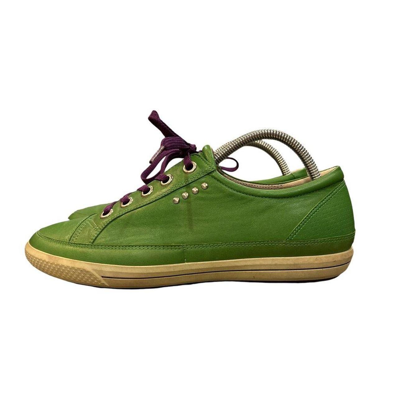 ECCO Womens Size 10.5 41 Green With Purple Laces