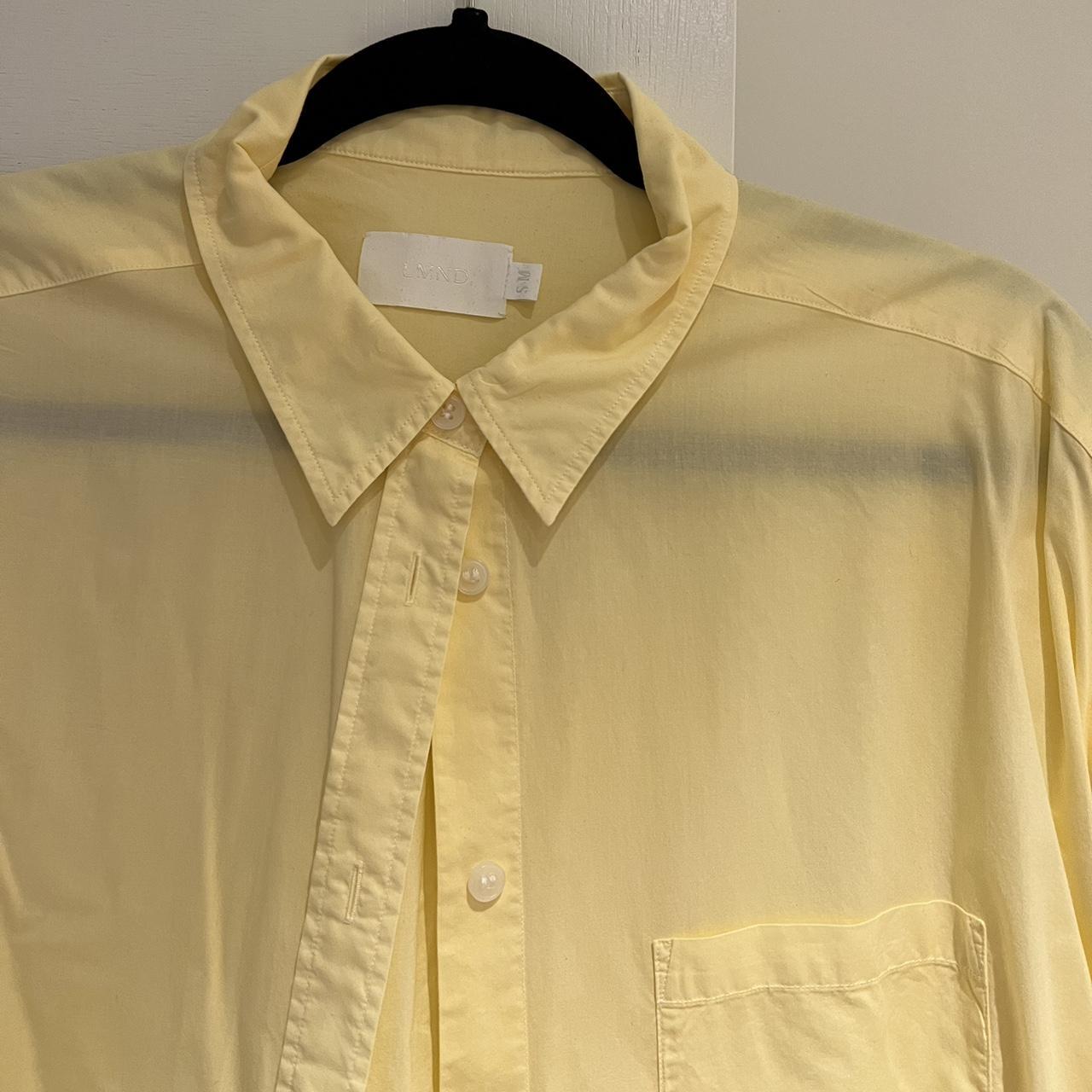 LMND The Chiara Shirt Dress - pale yellow (size S/M)... - Depop