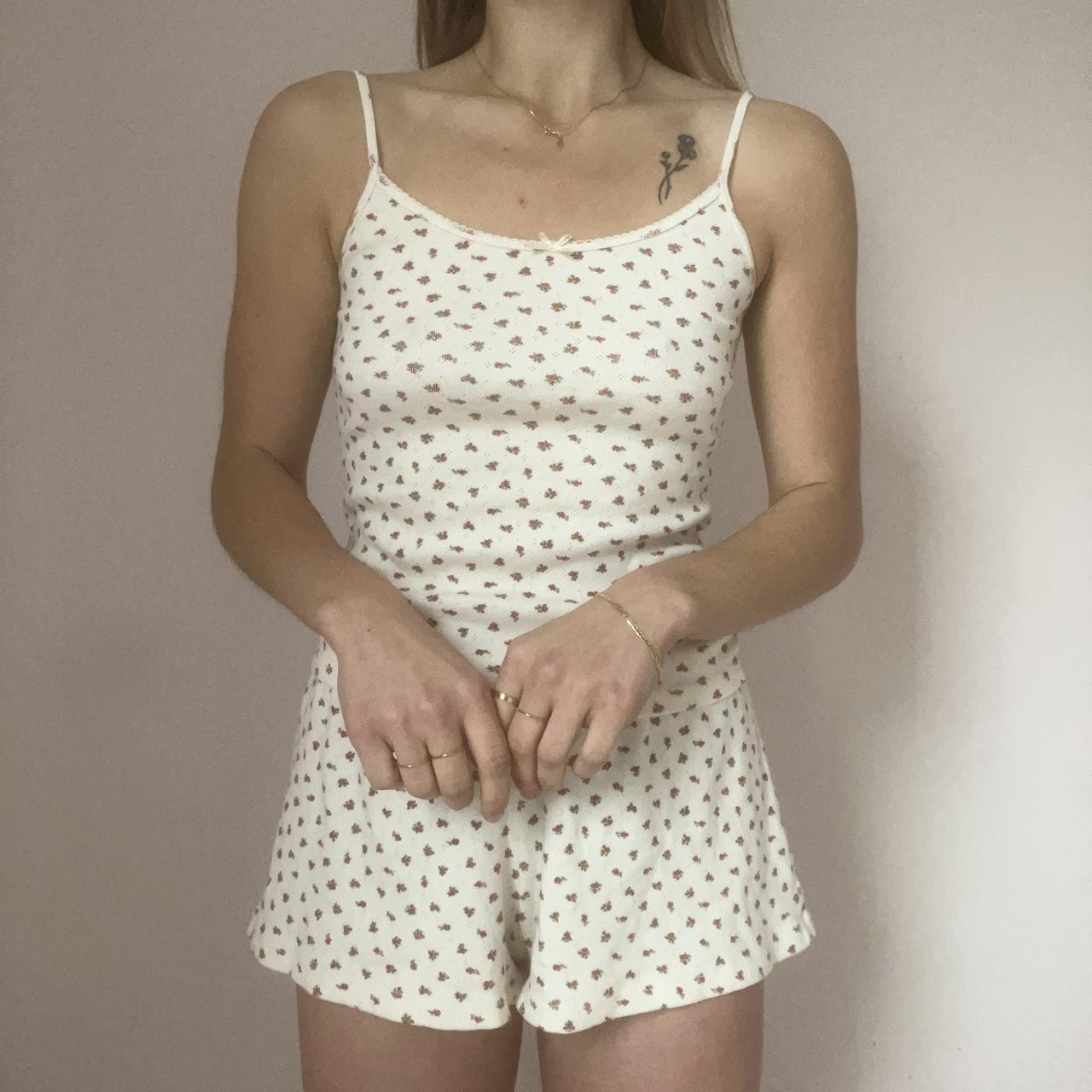 brandy melville matching pj set skylar tank and... Depop