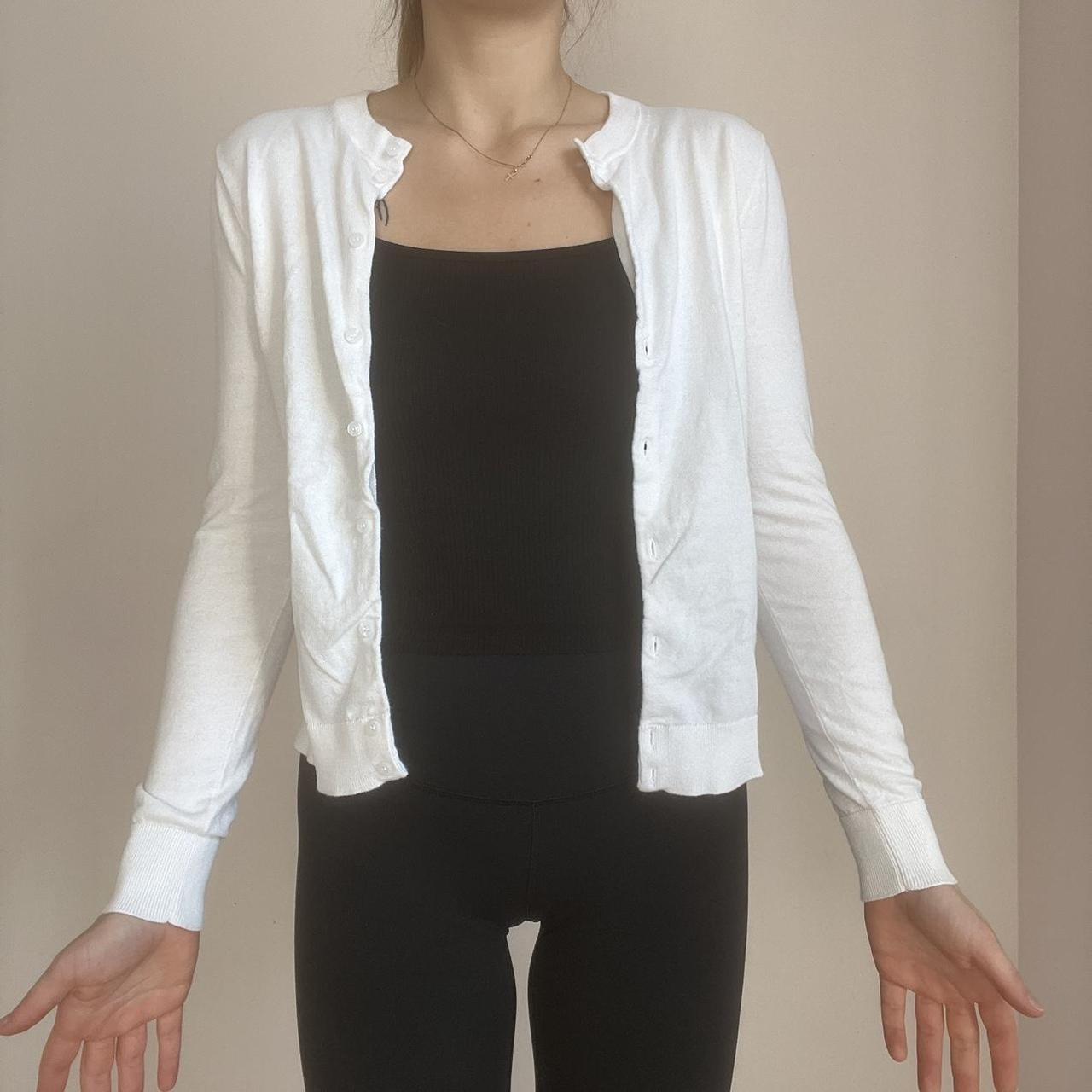 j.crew caryn white button down cardigan stunning... Depop