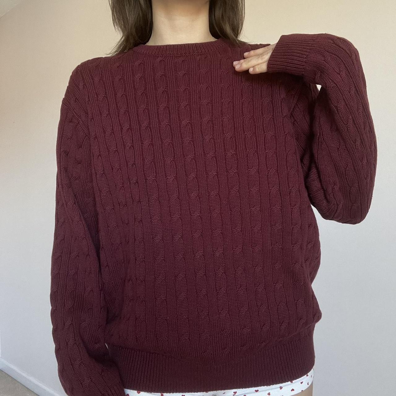 Brandy Melville Burgundy Brianna Sweater Oversized Depop