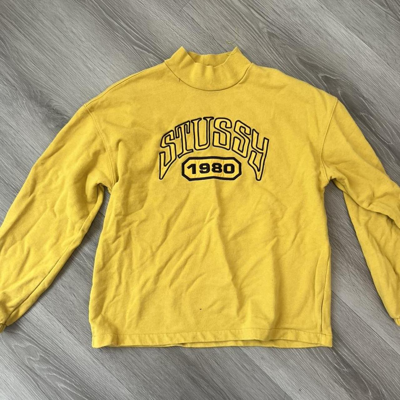 Stussy clearance yellow sweatshirt