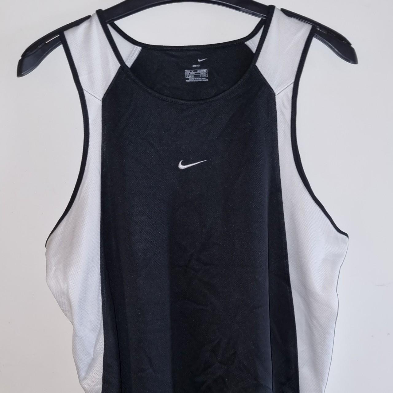 Nike Tank Top Nike Black And White Breathable Work - Depop