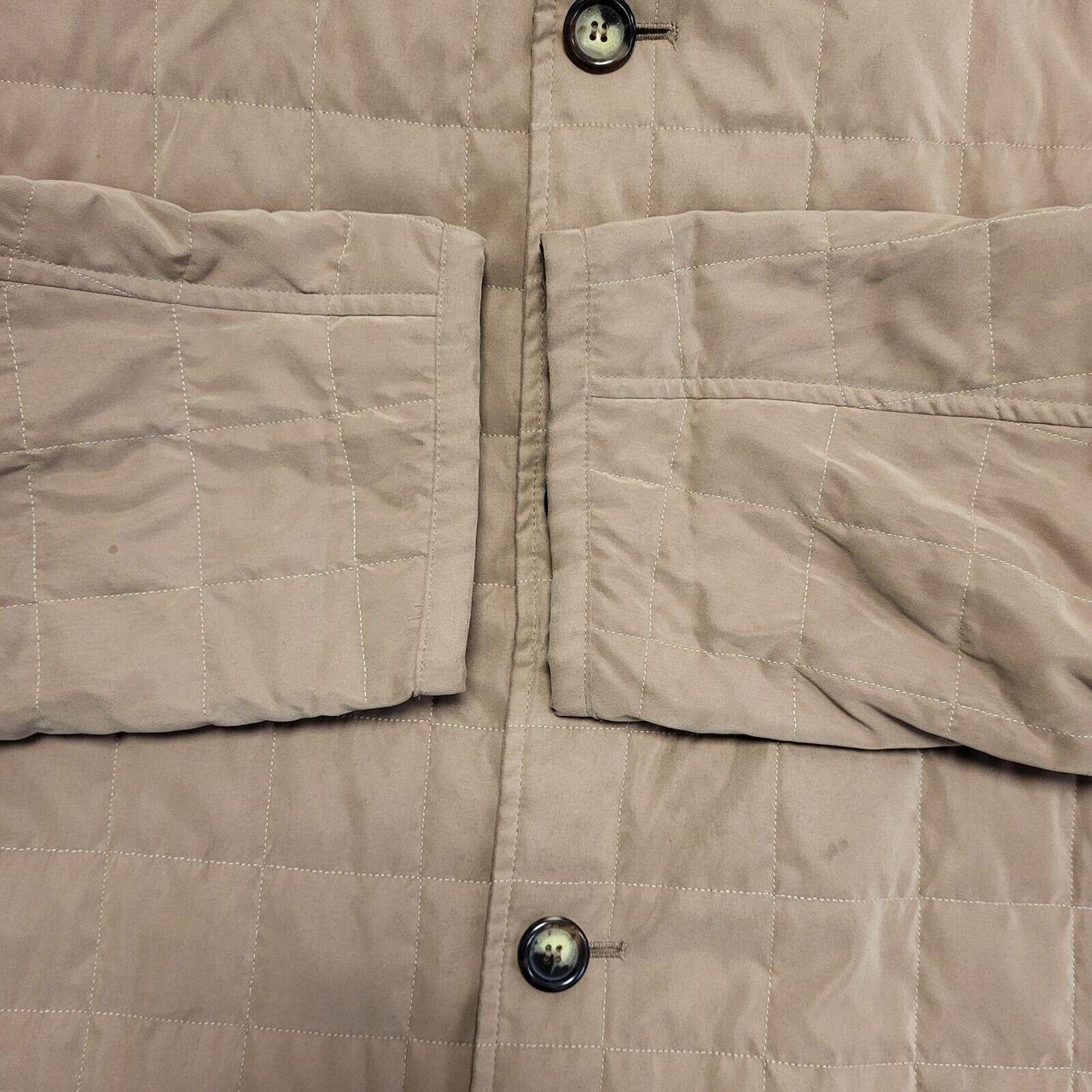 Burberry Y2K Brown Button Up Quilted Jacket Men's... - Depop