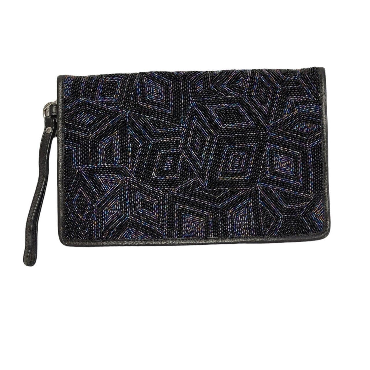 Betty Jackson Black Leather Clutch Bag Uk Depop