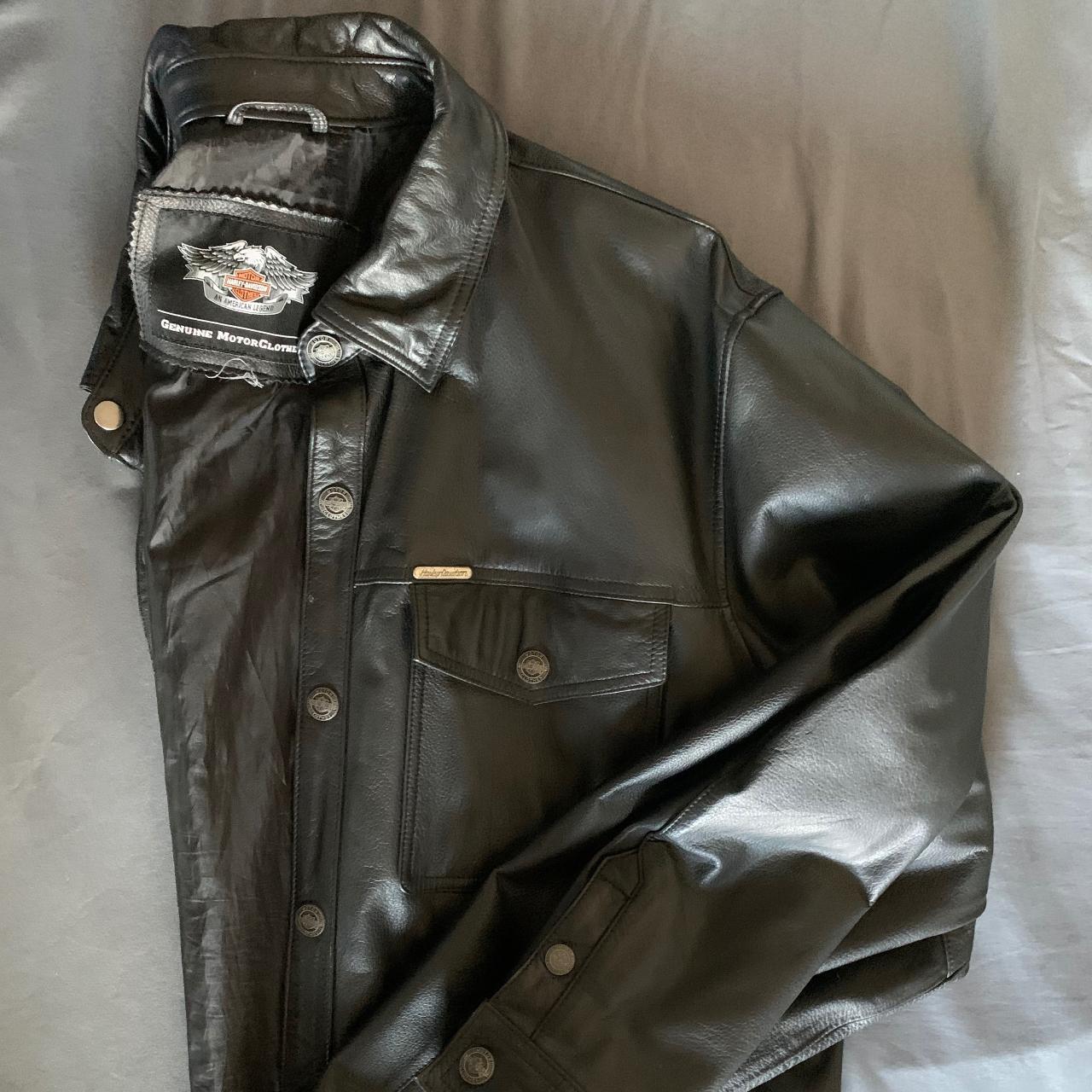 Harley davidson hot sale leather shirt