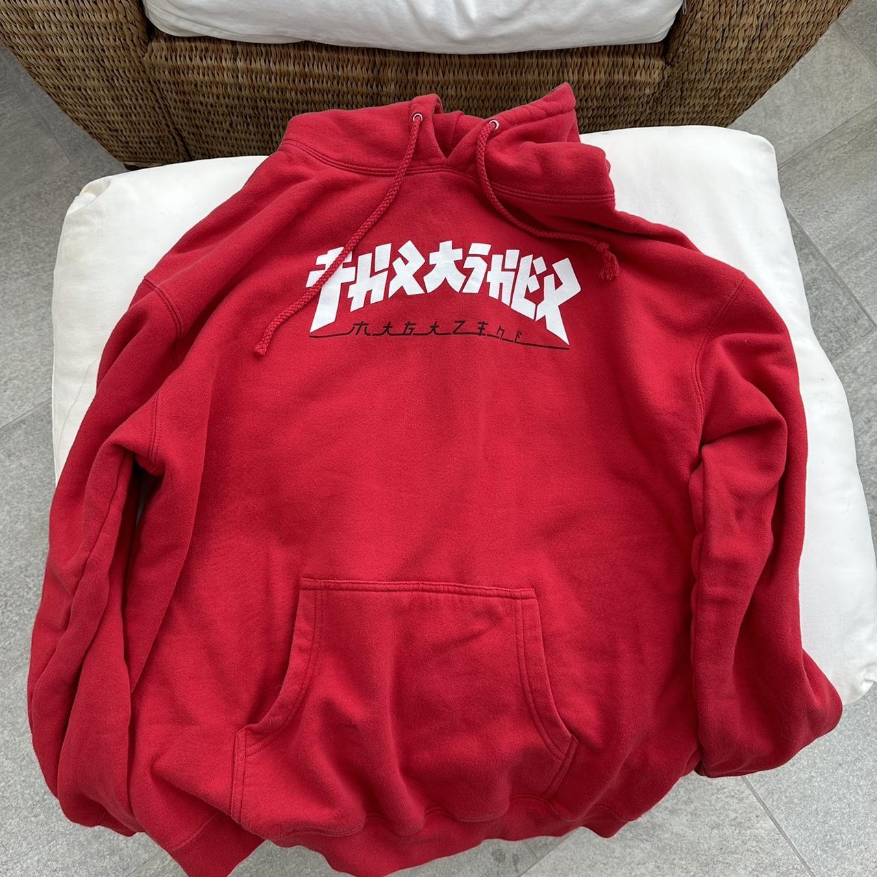 Thrasher godzilla 2024 hoodie red