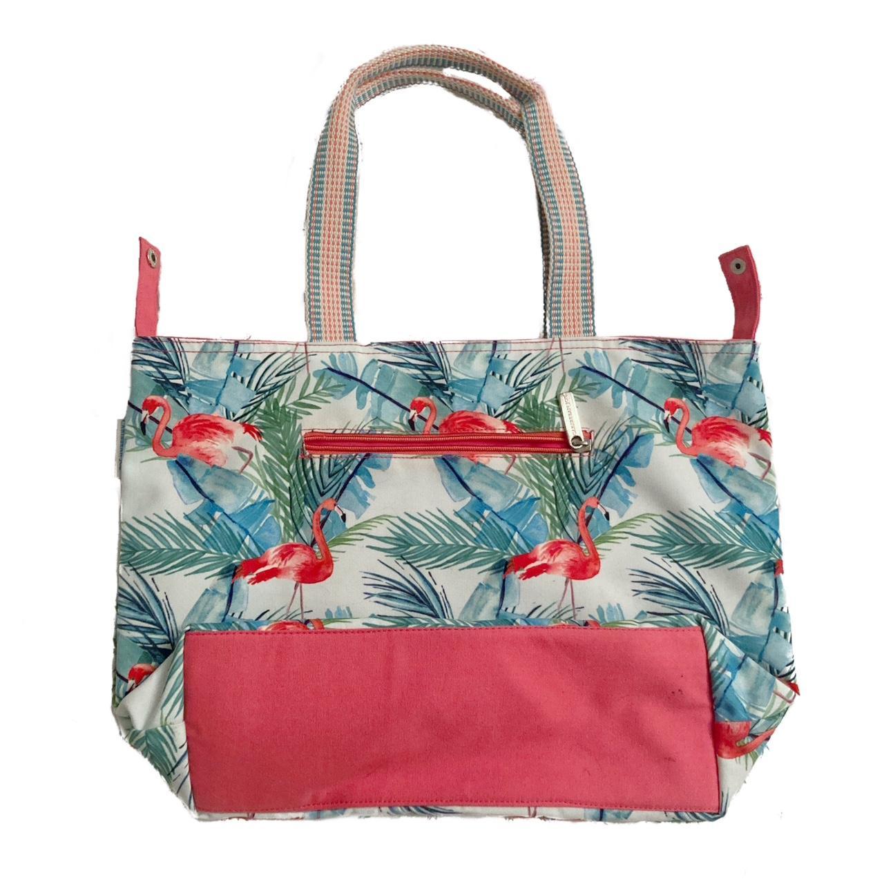 Caribbean joe flamingo online beach bag