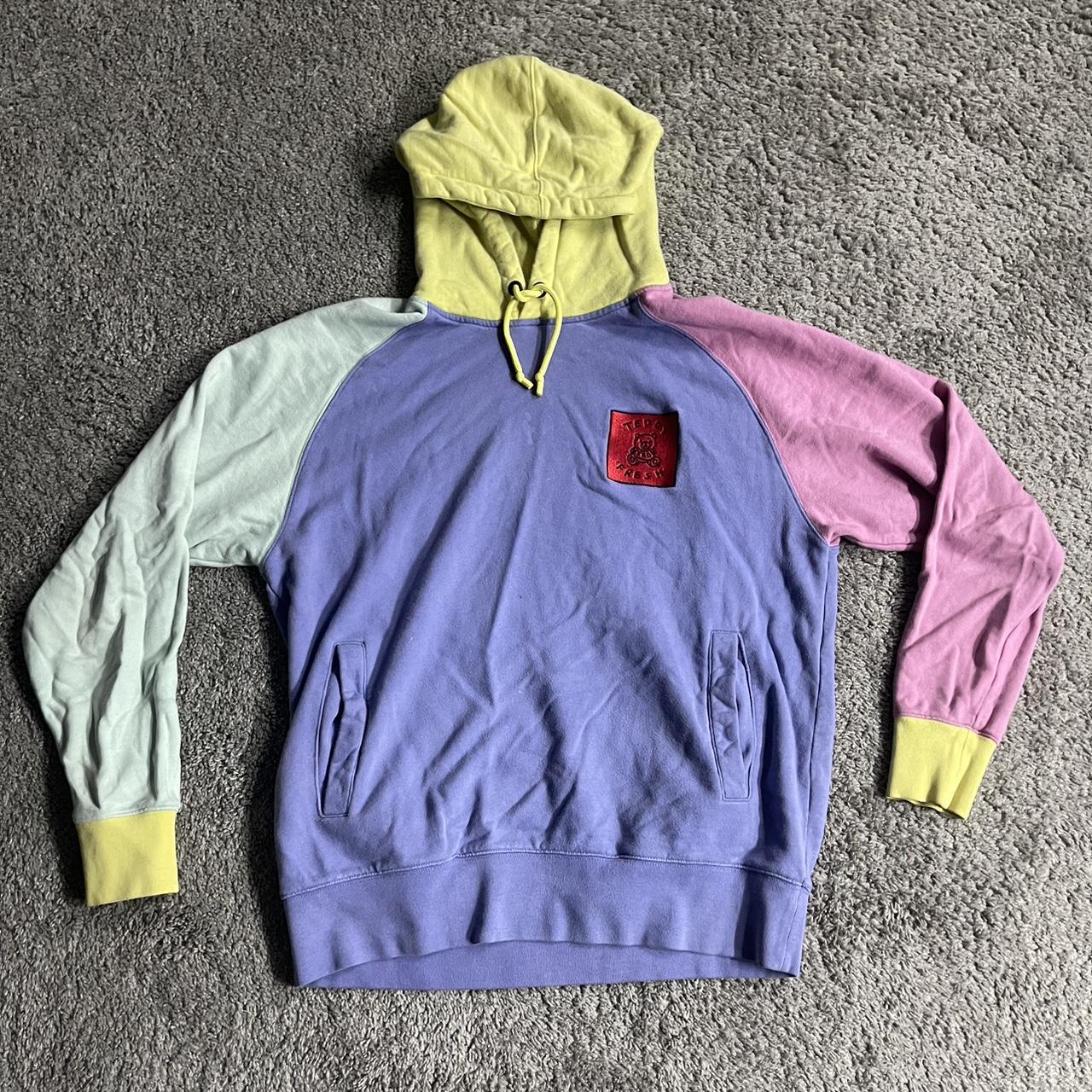 This Color Block Hoodie by Teddy Fresh is a... - Depop