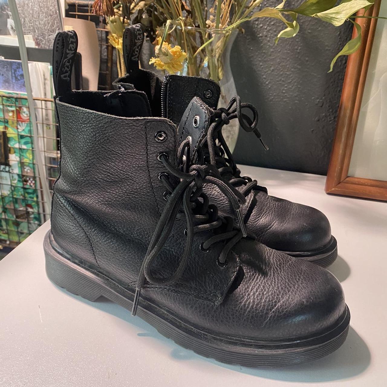 All black Dr. Martens. Kids size 3 fits womens... - Depop