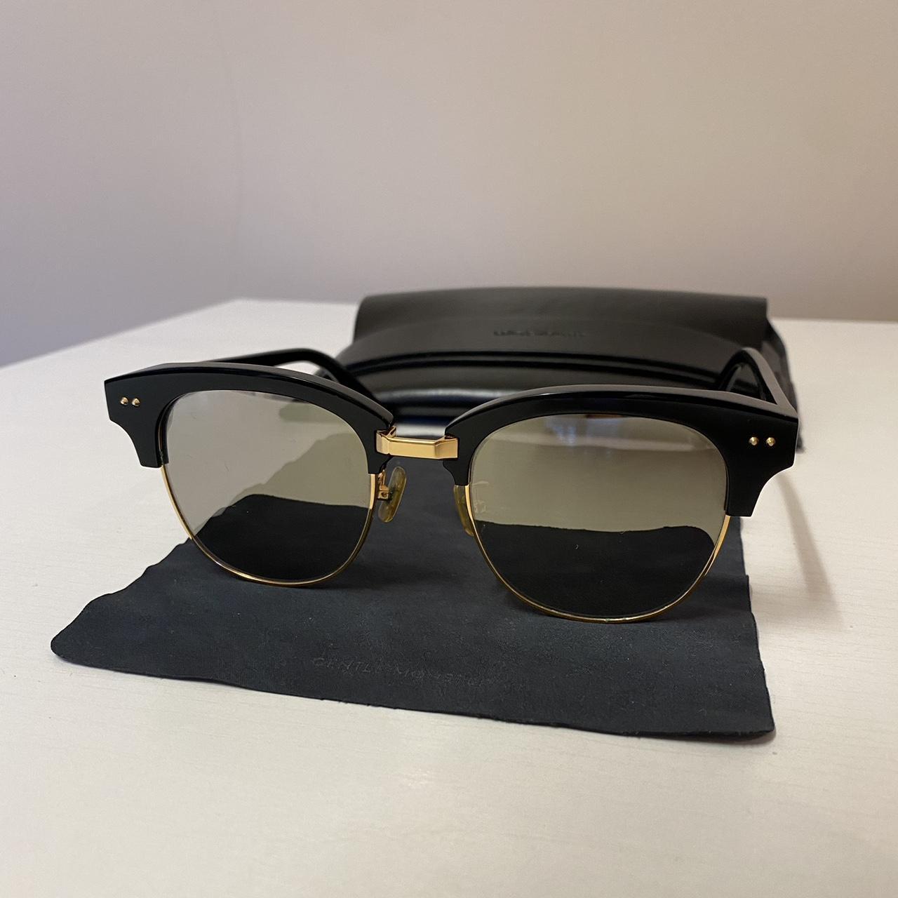 Gentle Monster Men's Black and Gold Sunglasses | Depop