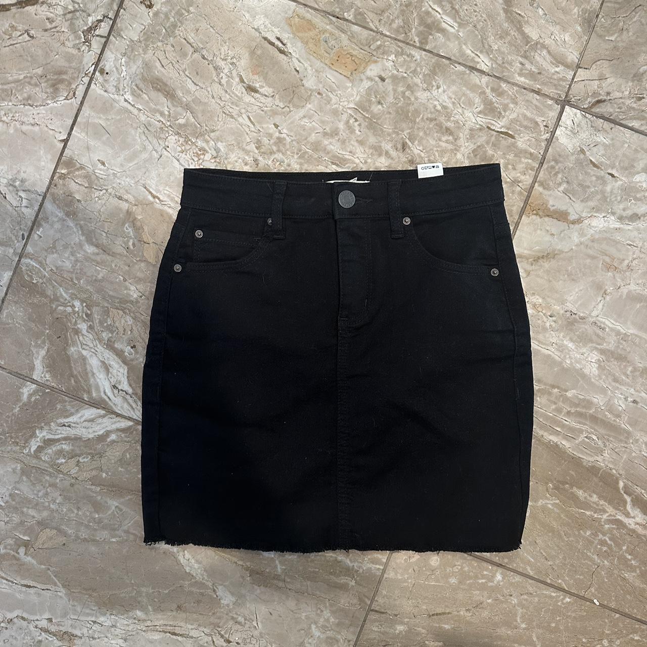 Black jean skirt garage deals