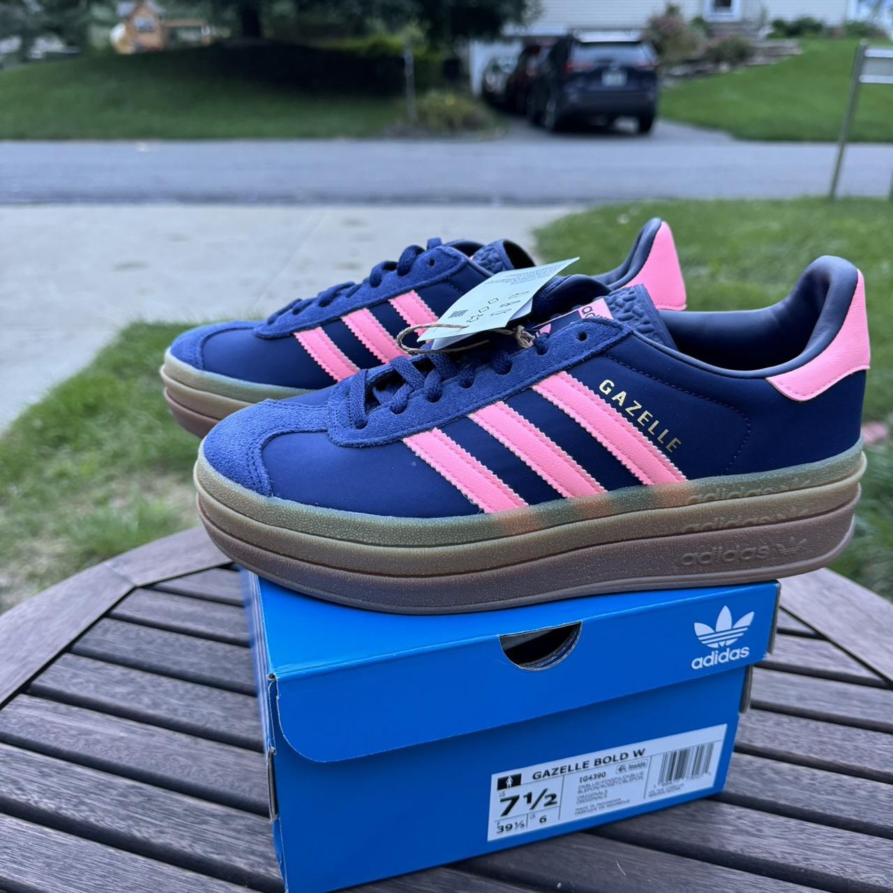Adidas Gazelle Bold Dark Blue / Pink Spark / Dark | Depop
