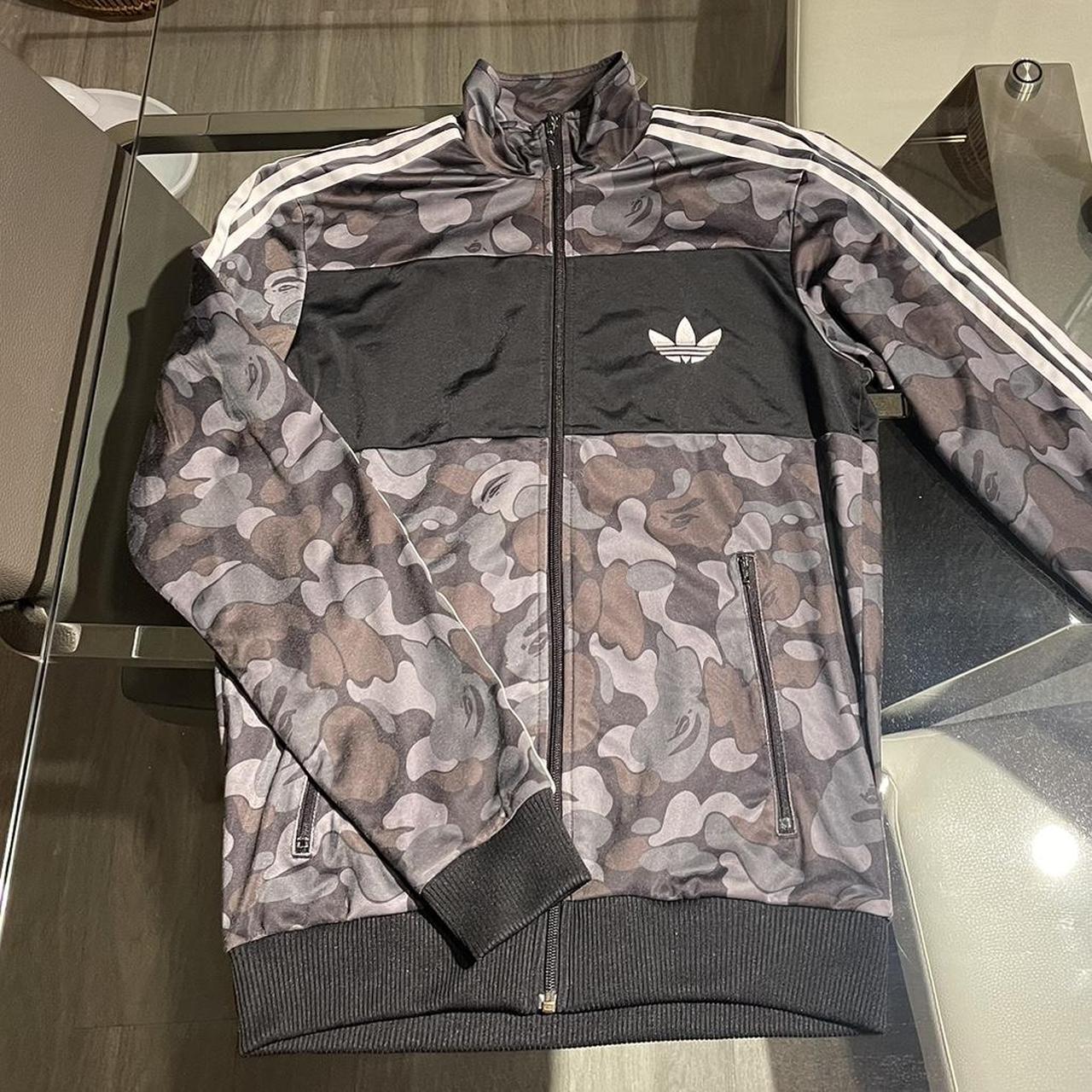 bape x adidas firebird track jacket size. Depop