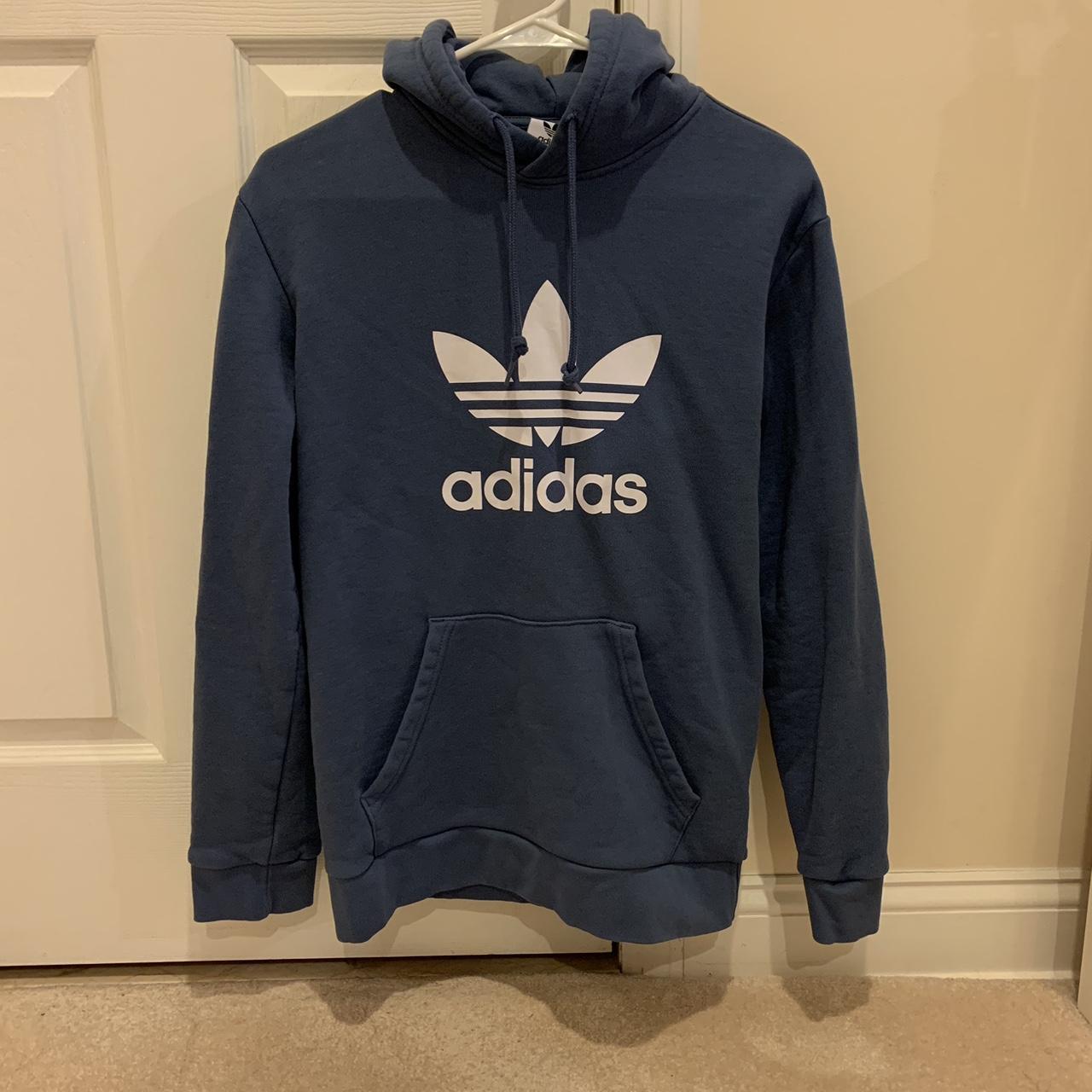 Adidas Men's Blue Hoodie | Depop