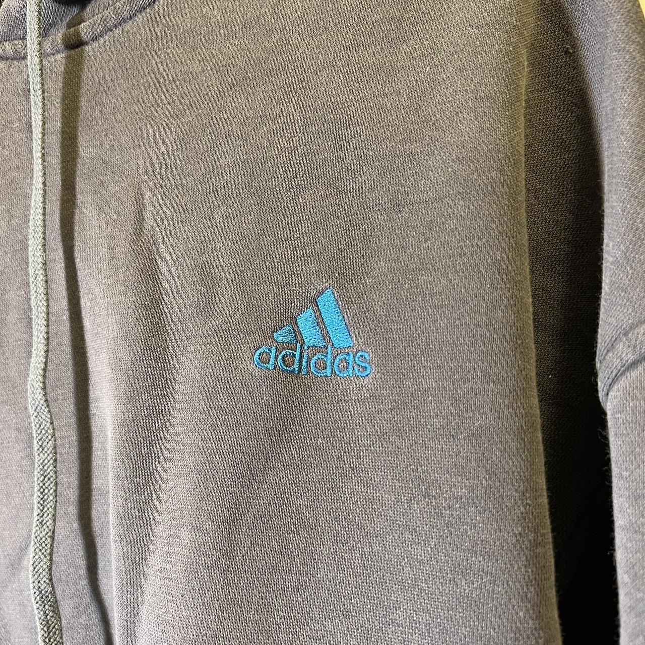 Adidas embroidered logo hoodie size... - Depop