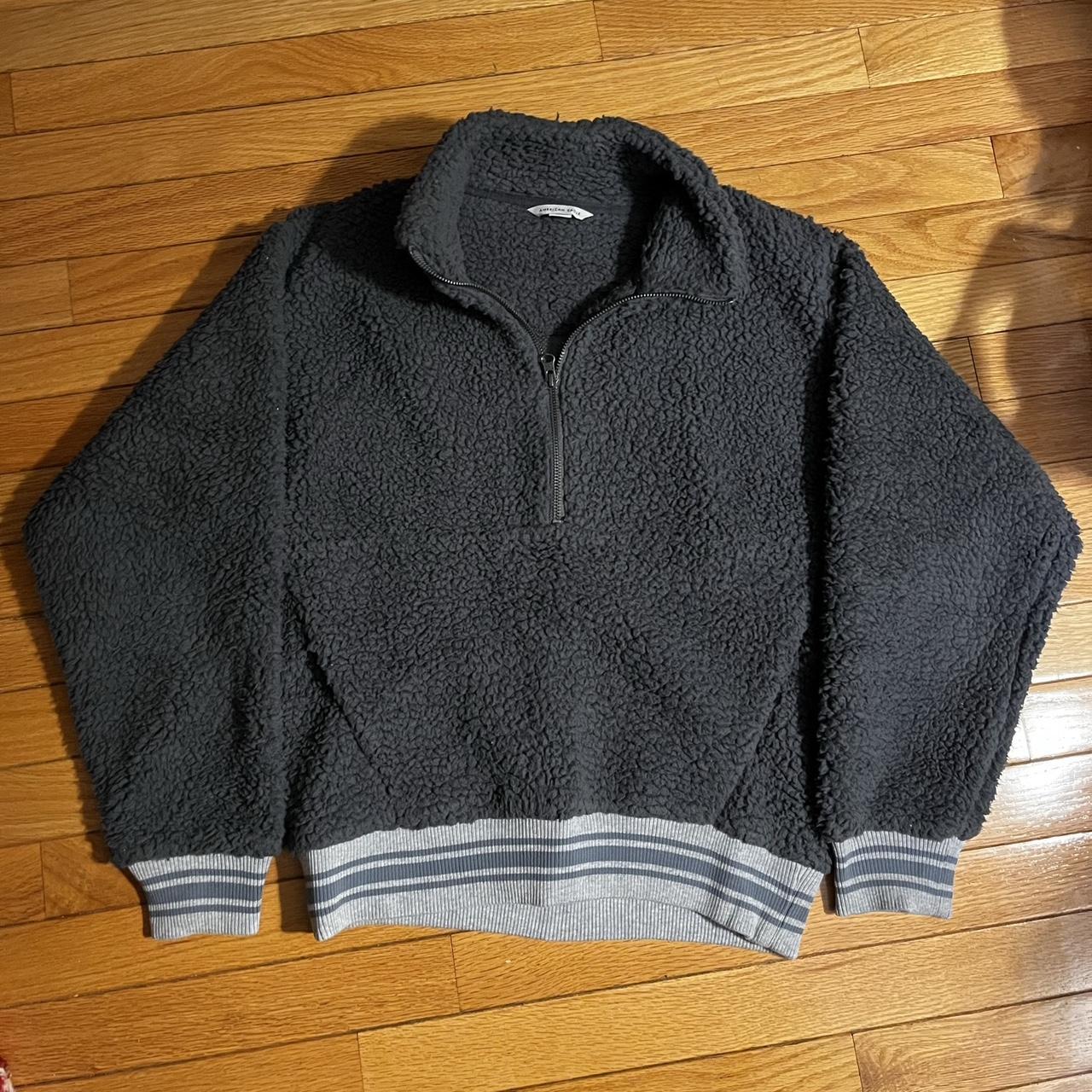 American Eagle Grey Quarter Zip Pullover Women's American