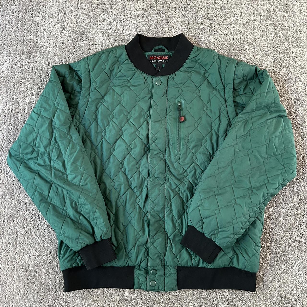 Bronze 56K Bomber Jacket/Vest Men’s L Sleeves zip... Depop