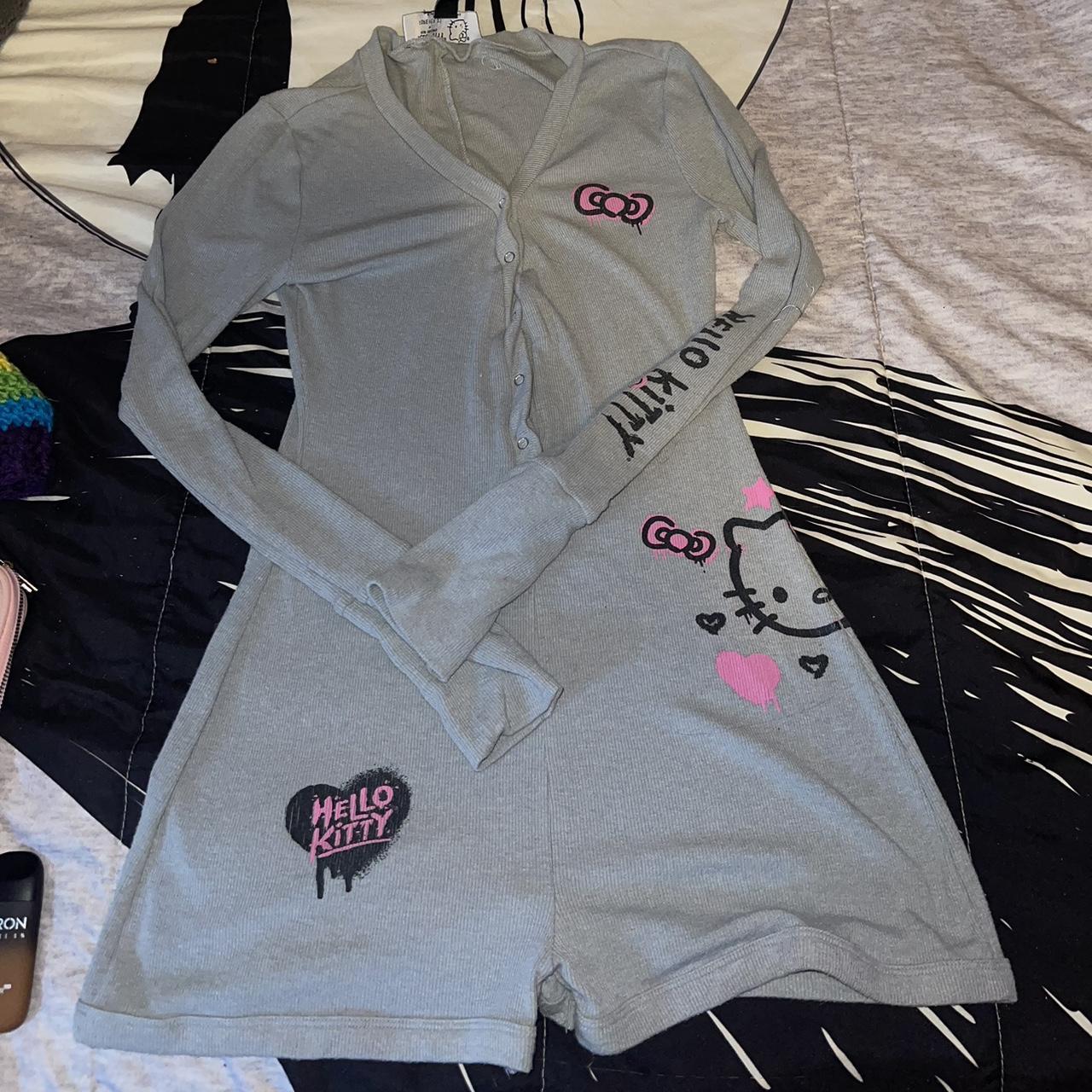 Forever 21 x hello kitty pajama romper Size... Depop
