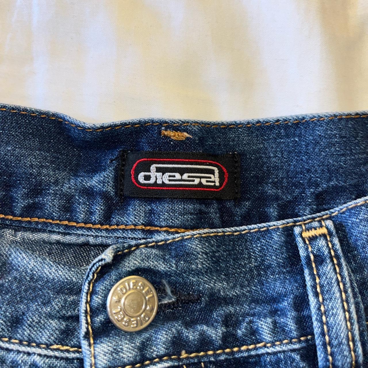 Diesel Women's Blue And Navy Skirt | Depop