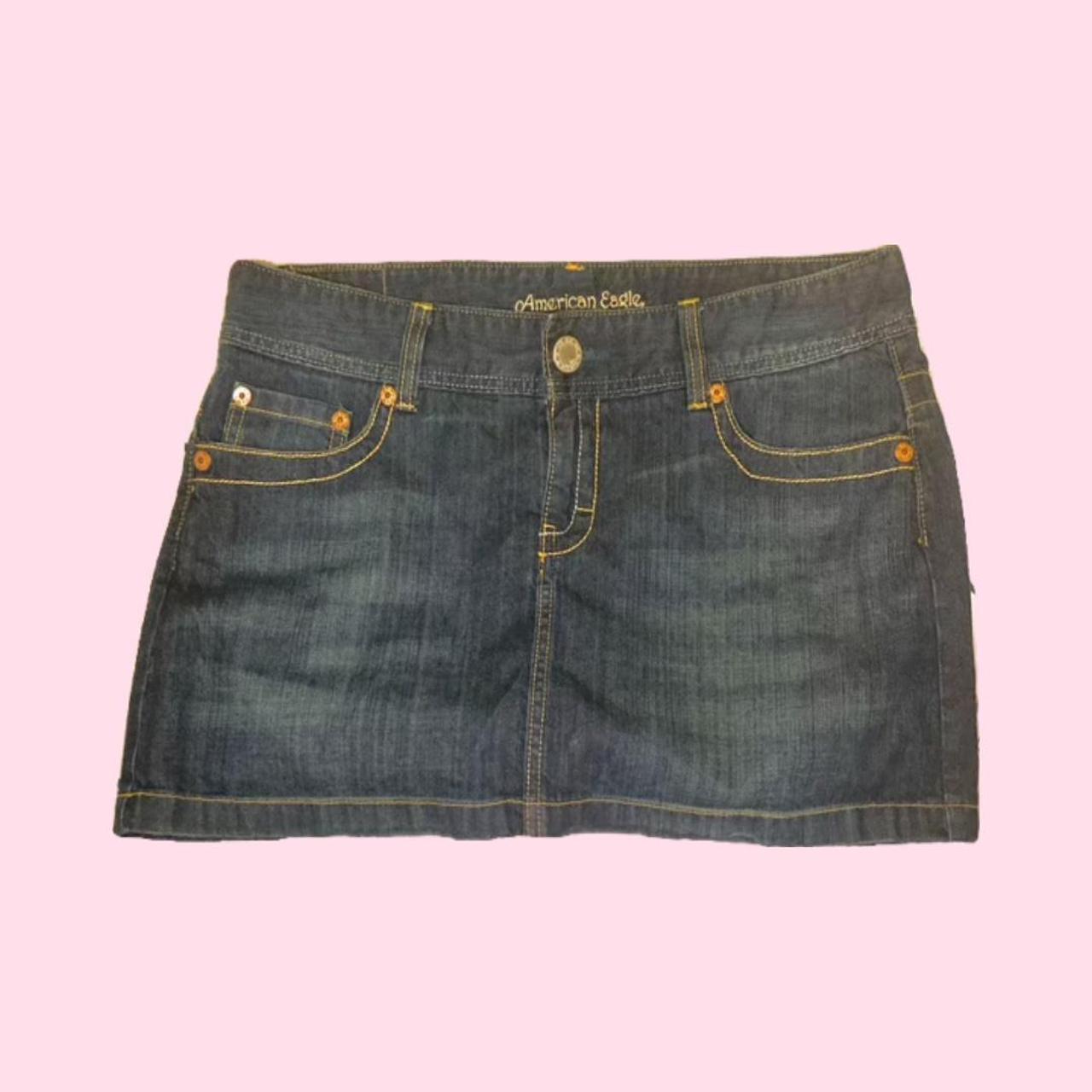 American eagle outfitters vintage denim mini skirt!... - Depop