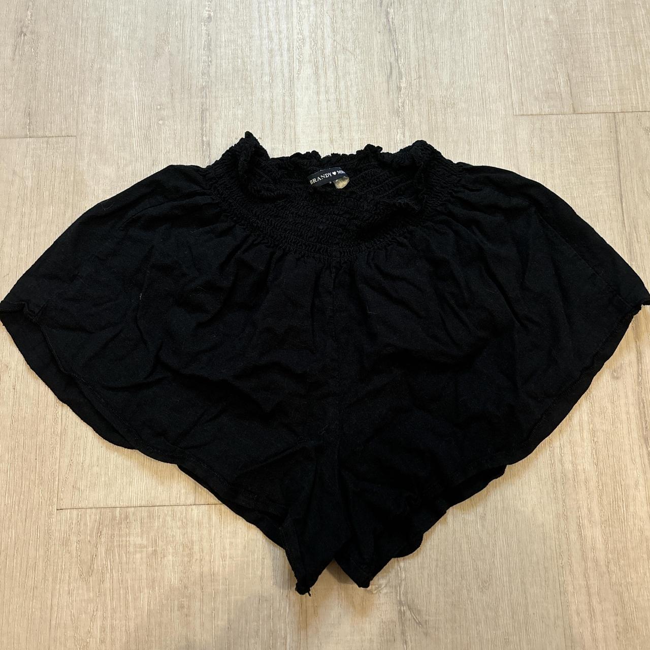 Brandy Melville Women s Black Flowy Shorts One Size