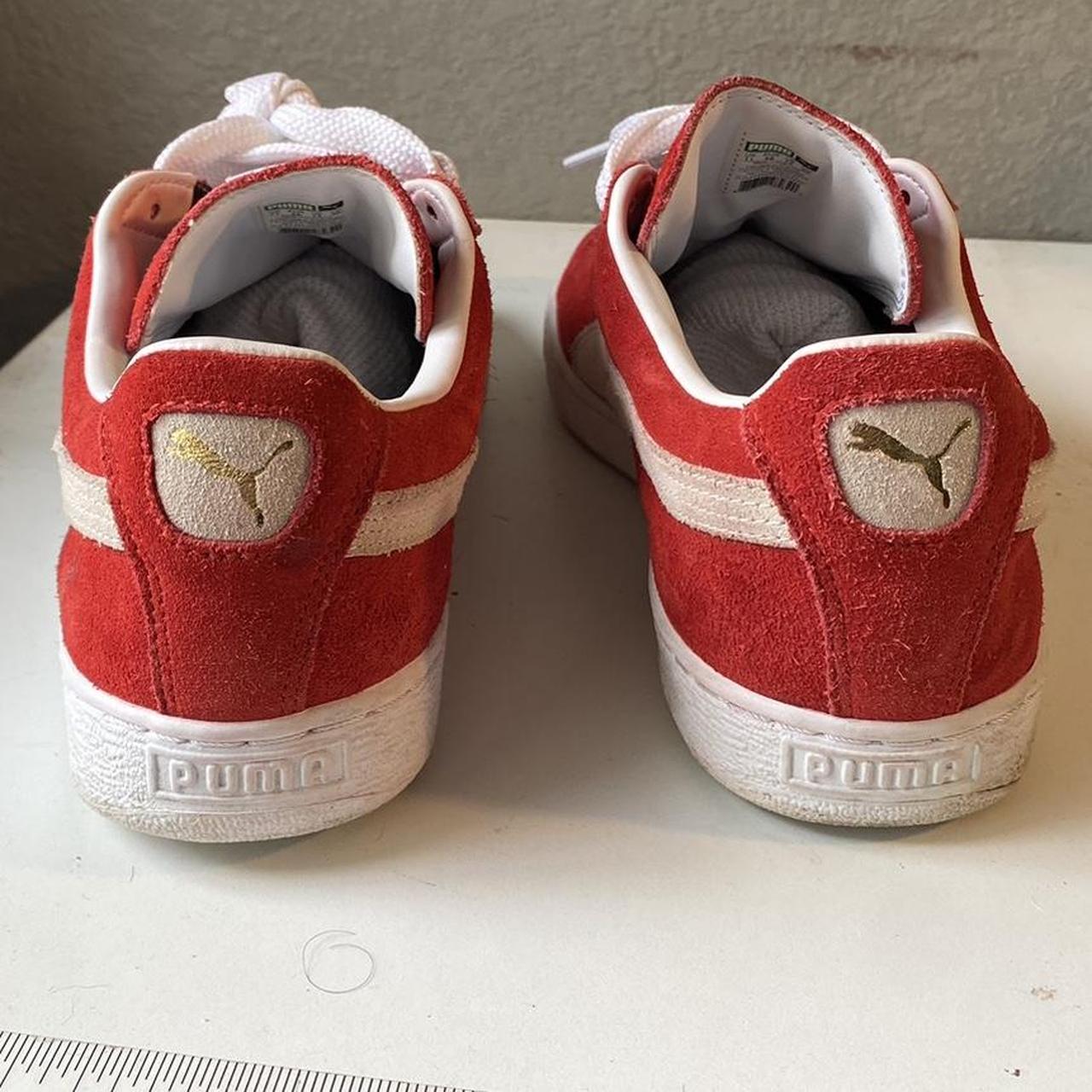 Puma Men's Red and White Trainers | Depop