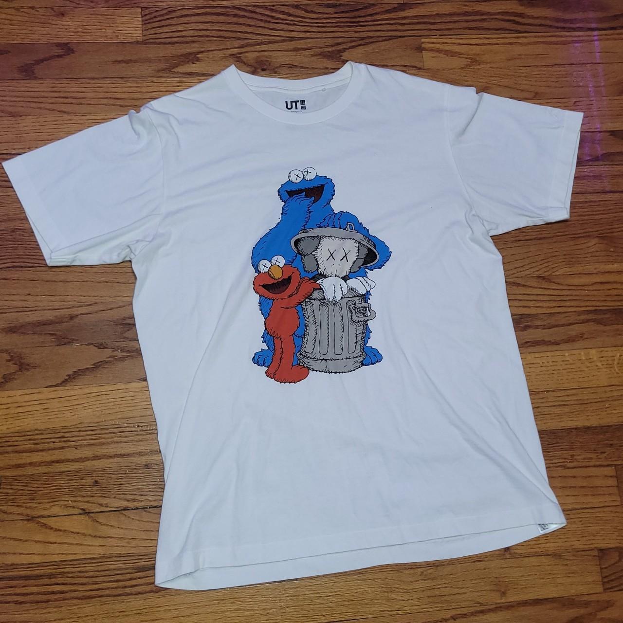 Super Tuff Kaws X Sesame Street X Uniqlo Shirt Depop