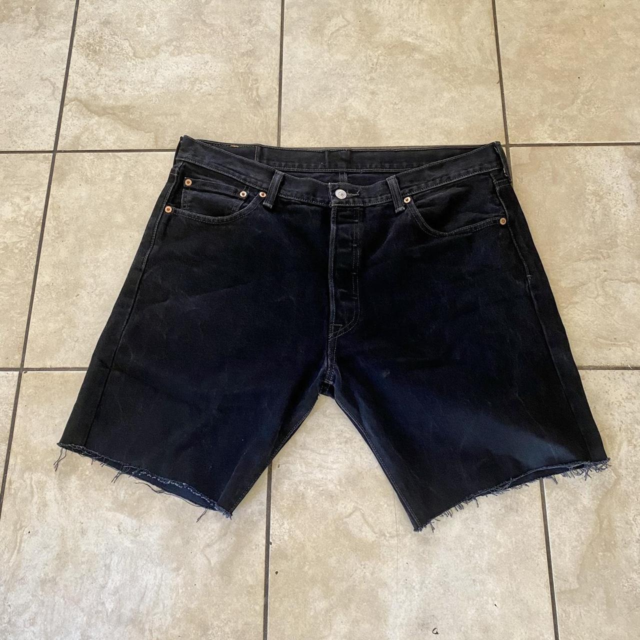 Levi’s black jean shorts. Free postage and packaging. - Depop