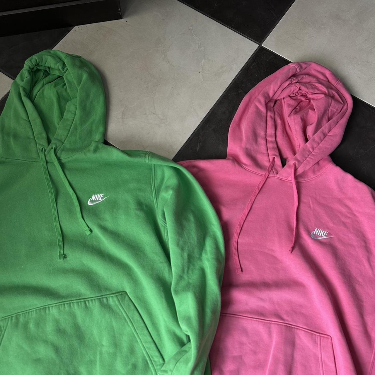 pink and green nike hoodie
