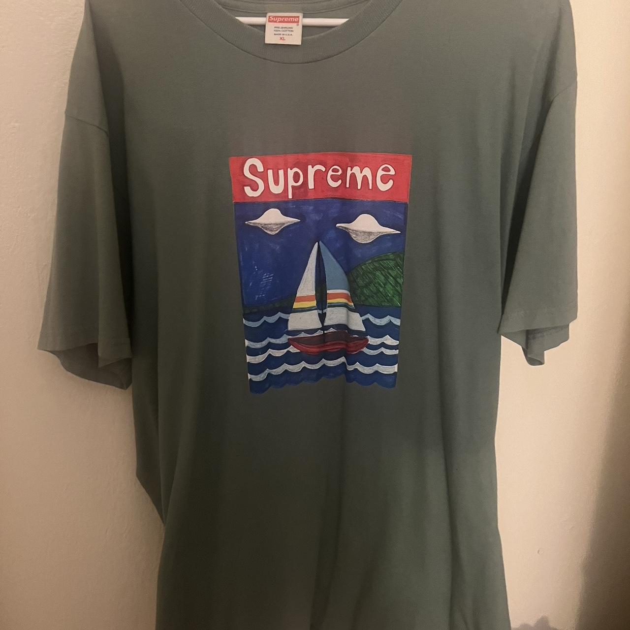 Supreme x LSDWORLDPEACE Sailboat Tee Size... - Depop